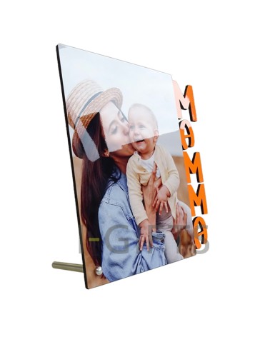 Fotocornice Mamma verticale stampabile a sublimazione in MDF qualità ChromaLuxe®.
